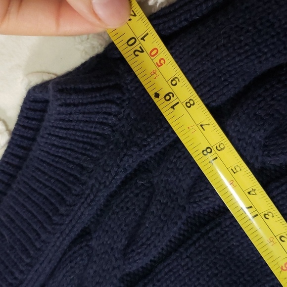 Gap tall women's navy cable knit sweater vest small - Picture 5 of 6